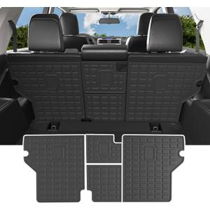 powoq 5 Seats Cargo Mat Compatible with 2010-2024 Toyota 4Runner Trunk Mat TPE Cargo Liner Trunk Liner Back Seat Protector Replacement for 2010-2024 Toyota 4Runner Accessories