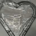 Aodaer 2 Pack 14 Inch Heart Wire Wreaths Frame Heart Metal Wreath Garland Green Wire Flower Wreath for Valentine's Day, Wedding Party, Home Ceremony Decoration