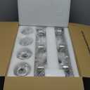 6-Light Bathroom Vanity Light, Brushed Nickel Vanity Lights for Bathroom, Bathroom Lights Fixtures Over Mirror, Large Vanity Light Over Mirror Modern Wall Sconce with Clear Glass Shade