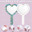AUEAR, 2 Pieces Sublimation Blanks Mirror Heat Transfer Handheld Mirrors for Travel