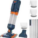 Cordless Pool Vacuum-True Powerful Suction 18.9GPM, 100inch, 1H Runtime, 25m Fluff Ultra Fine Filter,Handheld Rechargeable Hot Tub Cleaner with Poles for Above Ground&Inground Pool