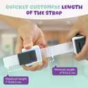 Child Safety Locks (4-Pack) - Baby Proof Cabinets, Drawers, Toilets & Appliances- Adjustable Strap Length, Double Lock Option - Easy Latch for Adults to Open