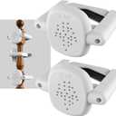 No-Drill Baby Gate Banister Adapter, 2-Pack Stairway Mounting Kit for Mesh, Metal & Retractable Gates, Fits 1 1/2"3 1/3" Round or Square Posts for Stairway, Patio, and Doorway, White