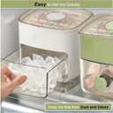 Ice Cube Tray with Lid & Bin Ice Maker for Freezer Ice Trays Ice Container- Ice Molds for Whiskey, Cocktail, Coffee Drinks, Beer with Ice Tongs Kitchen Gadgets Tools (White), Standard