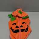 Infant Baby Halloween Pumpkin Costume Cute Newborn Toddler Pumpkin Costumes Halloween Outfit Romper for Kid Boys Girls (6-12 Months)