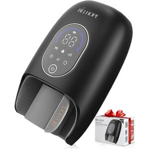 Hand Massager with 9 Modes and 4 Heating Options for Hot and Cold Therapy Hand and Wrist Massager for Arthritis and Carpal Tunnel Relief, Hand Massager with Heat and Compression, Black