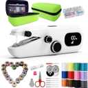 Handheld Sewing Machine for Beginners, Rechargeable Portable Sewing Machine with LCD, Mini Sewer Mending for Home, Crafting, DIY Projects, 3-speed Settings Sewing Machine, Complete Set.