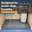 Jin&Bao Waterproof Under Sink Mat 34" x 22", Thick Silicone Mat Cabinet Protector for Kitchen and Bathroom, Shelf Liner, Home Organizer and Storage, Multipurpose Tray for Gadgets and Essentials