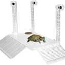 RUIAN Transparent Turtle Basking Platform Hanging Turtle Ramp, Resting Terrace for Turtles Tank Aquarium (30 * 18cm) 