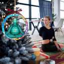 Yoga Christmas Ornament - Sea Turtle Meditating Zen Gifts for Women, Yoga Lovers, Instructors, Teachers, Mom, Friend - Meditation Acrylic Christmas Ornament