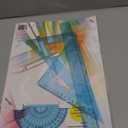 Coopay 12 Inch Math Geometry Tool Plastic Ruler Square Set Includes Straight Ruler, Triangles, Protractor for Student School Office Supplies (Blue)