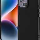 TENOC Phone Case Compatible with iPhone 13 & iPhone 14, Black Case Anti-Fingerprint Protective Bumper Matte Cover for 6.1 Inch
