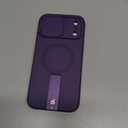 SURITCH for iPhone 17 Pro Max Case with Camera Control Cover, Camera Cover and Adjustable Kickstand, Compatible with MagSafe, Shockproof Bumper Protective Cases 6.9 Inch, Dark Purple