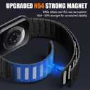 SNBLK Magnetic Watchband Compatible with Apple Watch for Men 44mm/45mm/46mm/49mm/(42mm-Series 3 2 1) Women, Silicone Sport Strong Magnet Strap for iWatch Series 11 Ultra 3 Ultra 2 Se 10 9 8 7 6 5 4 1