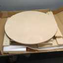 Toddler Table and Chair Set with 3 Storage Stools, Round Shaped Nesting Design, Kids Activity Table for Play/Art/Reading/Craft, Natural