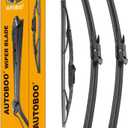 3 Wipers Replacement for Toyota Sequoia Windshield Wiper Blades with Rear 2008-2022 26"+23"+12inch