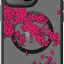 FUNMIKO for iPhone 14 Plus Case Military-Grade Protection & Wireless Charging - Trendy Floral Design for Women Girls, Non-Slip Matte Phone Cover with Shockproof Corners - Dramatic Blossom Drift