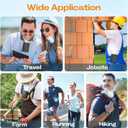 Awonoso AI Portable Personal Waist Neck Rechargeable Fan, 3-Speed ​​10000RPM Brushless Motor Desktop Fan Hands-Free Neck Hanging Fans, 20-Hour Runtime, Wearable Portable Fans (Orange)