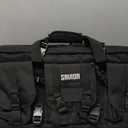 Savior Equipment American Classic Shorty Tactical Double Short Gun Case Pistol Bag, Spacious Front Pockets, Padded Shoulder Strap Included (24" x 12" Double Rifle Case, Obsidian Black)
