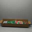 Lunmon 44 Pcs 4 ft Half Christmas Tree for Wall Corner Christmas Tree with Xmas Ball Light String Icicle Flowers Snowflake Ribbon Top Star for Holiday Indoor Party Decoration (Frost White)