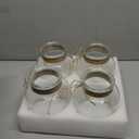 Houmury Glass Vases for Centerpieces Set of 4 Farmhouse 6 Inch Clear Large Vase Utensils Holder with Twine Ties Home Decor for Wedding Living Room Dining Table Office (4)