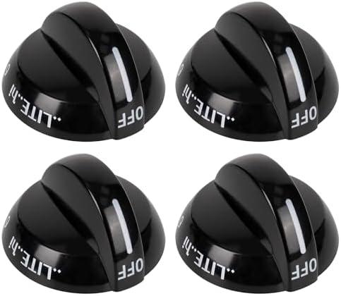4 Pack 316220009 Range Burner Knob Replacement Compatible with Frigidaire Crosley Ranges Replaces AP4322122 PS1991531 EAP1991531