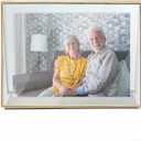 MIMOSA MOMENTS Collapsible Double-side Brass Metal Floating 5x7 Picture Frame, Tabelop Photo Frame Display 2 pcs 12 x18 cm Horizontal Photo