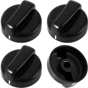 4-Pack D-Shape Heater Knob Replacement Universal Patio Heater Replacement Parts for Gas Fireplaces, Fire Pits & Grills Durable, Easy to Install for Most Patio Heaters and Gas Fireplaces