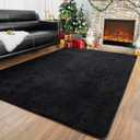 Przemy Washable Black Rugs for Living Room Bedroom, 5x7 Feet Super Soft Memory Foam Rug Indoor Carpet for Kids Room Boys Girls Dorm Bedside Nursery Decor Mat