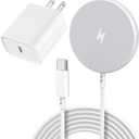 [Apple MFi Certified]Magnetic Wireless Charger Apple Mag Safe Charger,15W 6FT Fast Wireless Charging Pad for Apple iPhone 16 Pro Max/16 Pro/16 Plus/15 Pro Max/14/13/12/AirPods3/2/Pro/Pro2,Charging Pad (White)