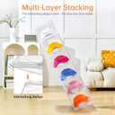 2 Pack Hat Organizer for Baseball Caps,Large Clear Cap Organizer with Drawer,Hats Holder Box for Closet with Sliding Tray,Stackable Hat Rack Display Case,Multi-use Hat Case for Caps,Each Holds 12 Hats