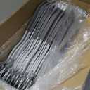 Pack of 50 Coat Hangers, Space-Saving Plastic Clothes Hangers, Non-Slip, 0.2 Inches Slim, 360 Swivel Silver Hook for Shirts, Pants & Wet/Dry Garments, Light and Dark Gray