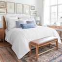Levtex Home Cloud Waffle King/Cal King Quilt Set (106x92in) and 2 Pillow Shams (36x20) - Box Quilted Waffle Texture - Bright White - Cotton King Size Quilt Bedding Set - Lightweight Soft Pre-Washed