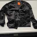 MINTLIMIT Women's Velvet Shrug Cropped Cardigan Ruched 3/4 Sleeve Open Front Cocktail Party Bolero Shrug Top for Dress XL