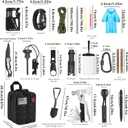 Survival Kit, 252Pcs Survival Gear First Aid Kit with Molle System Compatible Bag and Emergency Tent, Emergency Kit for Earthquake, Outdoor Adventure, Hiking, Hunting, Gifts for Men Women (Black)