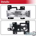 Driver and Passenger Side Headlight Assembly Replacement for 1988-1999 Chevy GMC C/K 1500 2500 3500 Silverado 95-00 Tahoe, 92-94 Blazer, Replace# 15034929 15034930