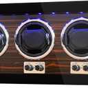 Oryx 3 Watch Winders for Automatic Watches, Wooden Rotating Watch Box 15 Rotation Modes, Setting Display Case with LED Light, AC or USB Powered, Super Quiet Mabuchi Motor
