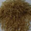 Topcosplay Men or Women 80s Mullet Wig Ash Blonde Rock Disco Wigs Long Curly