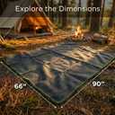 Wool Camping Blanket - 70% Wool Heavy-Duty Military Style Throw, Warm & Washable, Fire Retardant Cover for Emergency, Survival & Outdoor Use - Perfect for Camping, Car, Home & Hiking, Grey 66x90