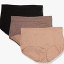 Warner's Women's Blissful Benefits No Muffin Top 3 Pack Brief Panty, XXXL