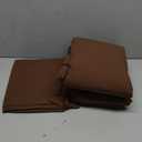 MooMee Bedding Duvet Cover Set 100% Washed Cotton Linen Like Textured Breathable Durable Soft Comfy (Solid Cocoa Brown, Palatial King/Oversized King 120"x98")
