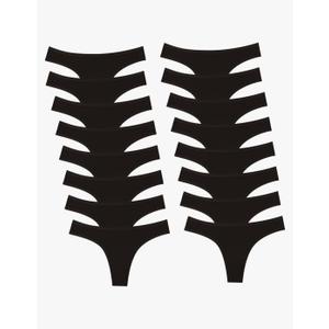 Sunm Boutique Cotton Thongs for Women, No Show Underwear for Women Pack, Sexy Low Rise Ladies Panties XXL