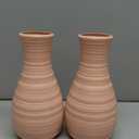 2 Pack Composite Plastics Flower Vase, Unbreakable Ceramic Look Vase for Home Decor Centerpieces, Arranging Bouquets (Pink)