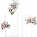 Wedding Arch, Metal Arch Backdrop Stand, Balloon Arch Stand Wedding Frame for Ceremony Decoration (White, 6FT, 5FT, 4FT Arch Backdrop)