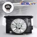 Radiator Cooling Fan Replacement for Corolla 2014-2019 Replacement for TO3115181 163630T020 163610T041 1647123030 12V Black