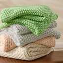 BEDELITE Chunky Cable Knit Throw Blanket, Acrylic Chunky Knitted Blankets, Super Soft Cozy Woven Green Throw Blanket for Sofa Couch Bed Room Home Decor, Gift for Women, 50"x60"