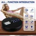Portable CD Player with Dual Bluetooth, Discman for Car with FM Transmitter, Rechargeable, Dual Speakers and Anti Skip,USB,AUX,LCD Display,Backlit Button,Repeat,10 Speeds