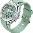 findtime Womens Digital Watch Sport Waterproof Watch Analog Military Tactical Watches LED Backlight Alarm Stopwatch Wrist Watches (green)