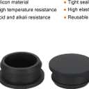 MECCANIXITY Silicone Snap in Locking Hole Plugs Rubber Panel Seal Cover Flush Type Panel Round for Kitchen Rubber Bulkheads Waterproof Sealing Plugs 30mm/1.18 Inch Dia Black,Pack of 10