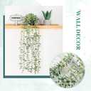 Der Rose 1Pcs Fake Plants Hanging Artificial Potted Faux Eucalyptus Plants for Modern Boho Farmhouse Bathroom Office Desk Wall Art Shelf Living Room Aesthetic Decor Indoor